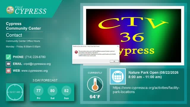 Cypress Channel 36